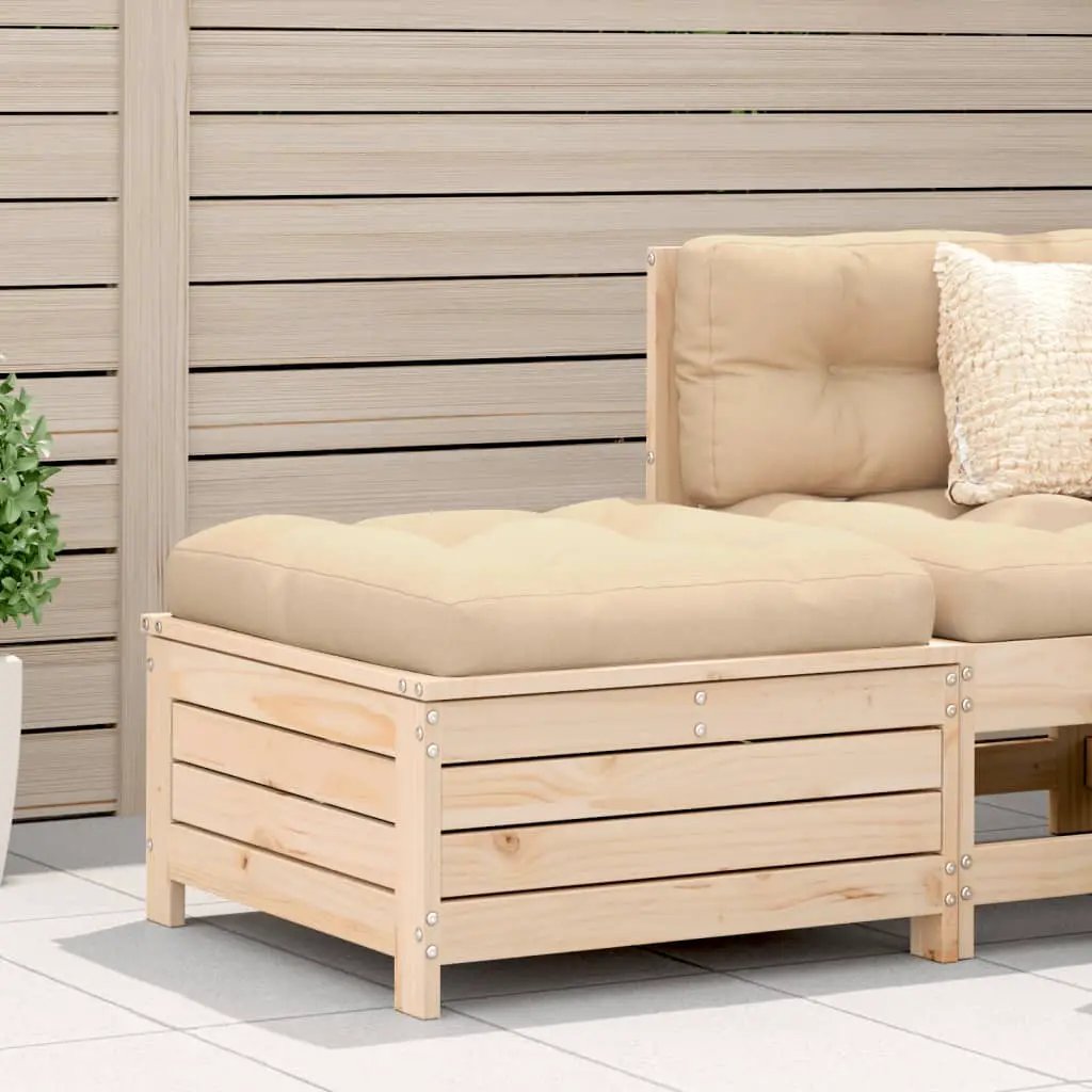 vidaXL vidaXL Garden Armrest Sofa with Cushion Solid Wood Pine - Garden Sofa Sets