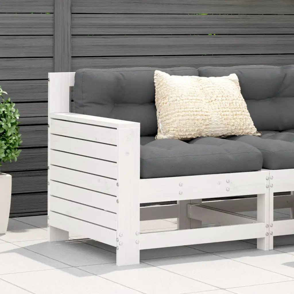 vidaXL vidaXL Garden Armrest Sofa with Cushion Solid Wood Pine - Garden Sofa Sets