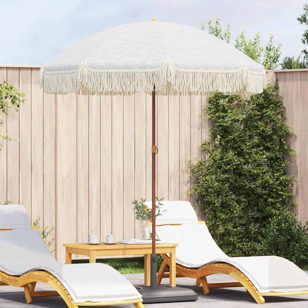 vidaXL vidaXL Beach Parasol Yellow and White 160 x 160 x 196 cm - Parasol