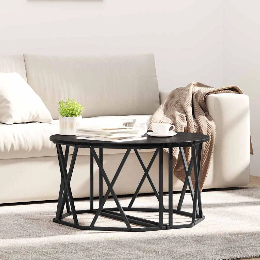 vidaXL VidaXL Coffee Table 80x80x42 Oak Top Living Room - Coffee Table