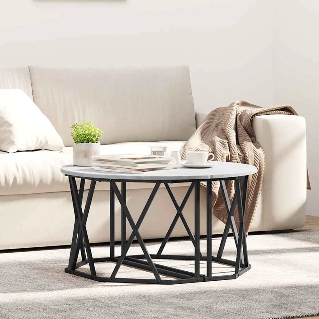 vidaXL VidaXL Coffee Table 80x80x42 Oak Top Living Room - Coffee Table