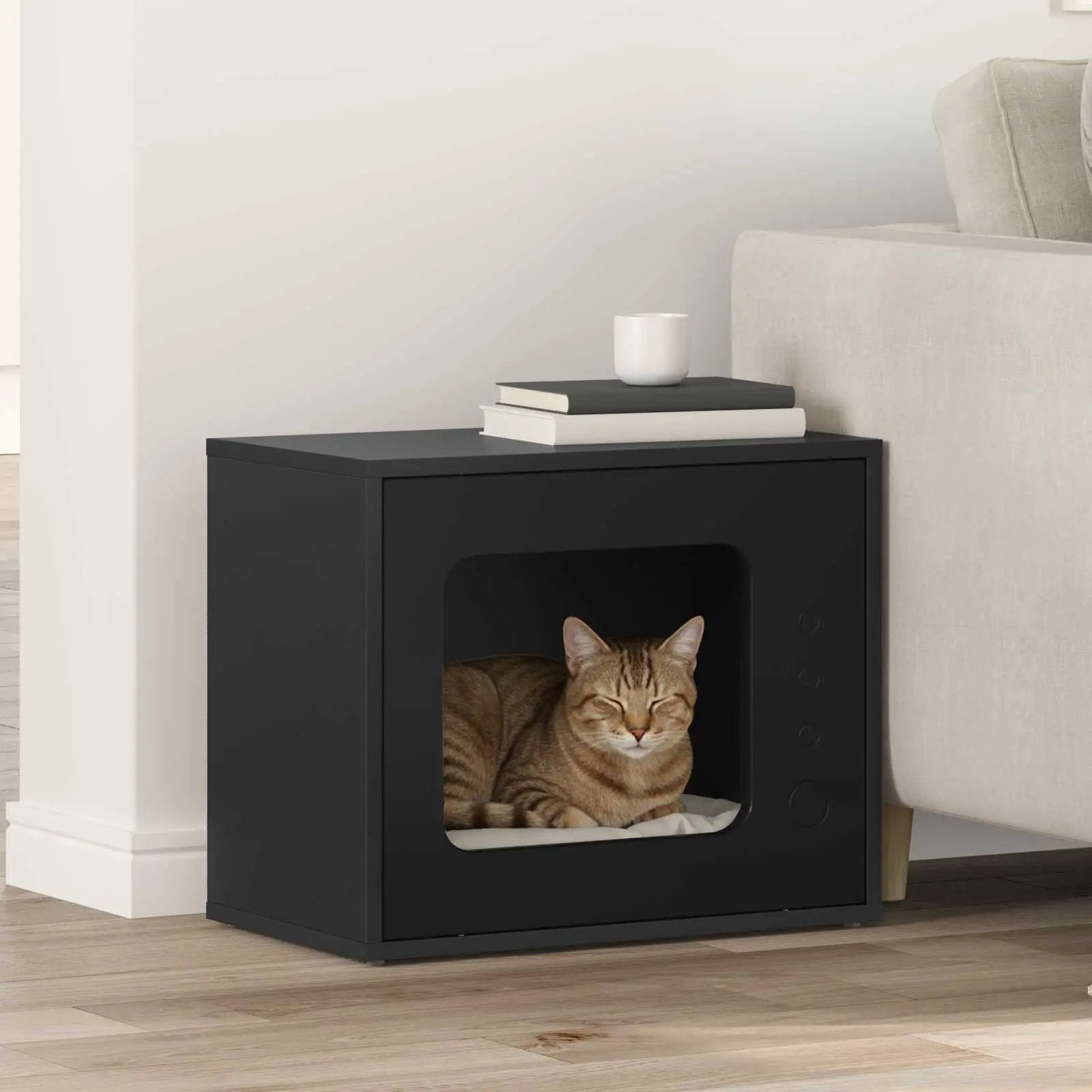 vidaXL vidaXL Cat House White 51 x 30 x 42 cm Engineered Wood - Cat House