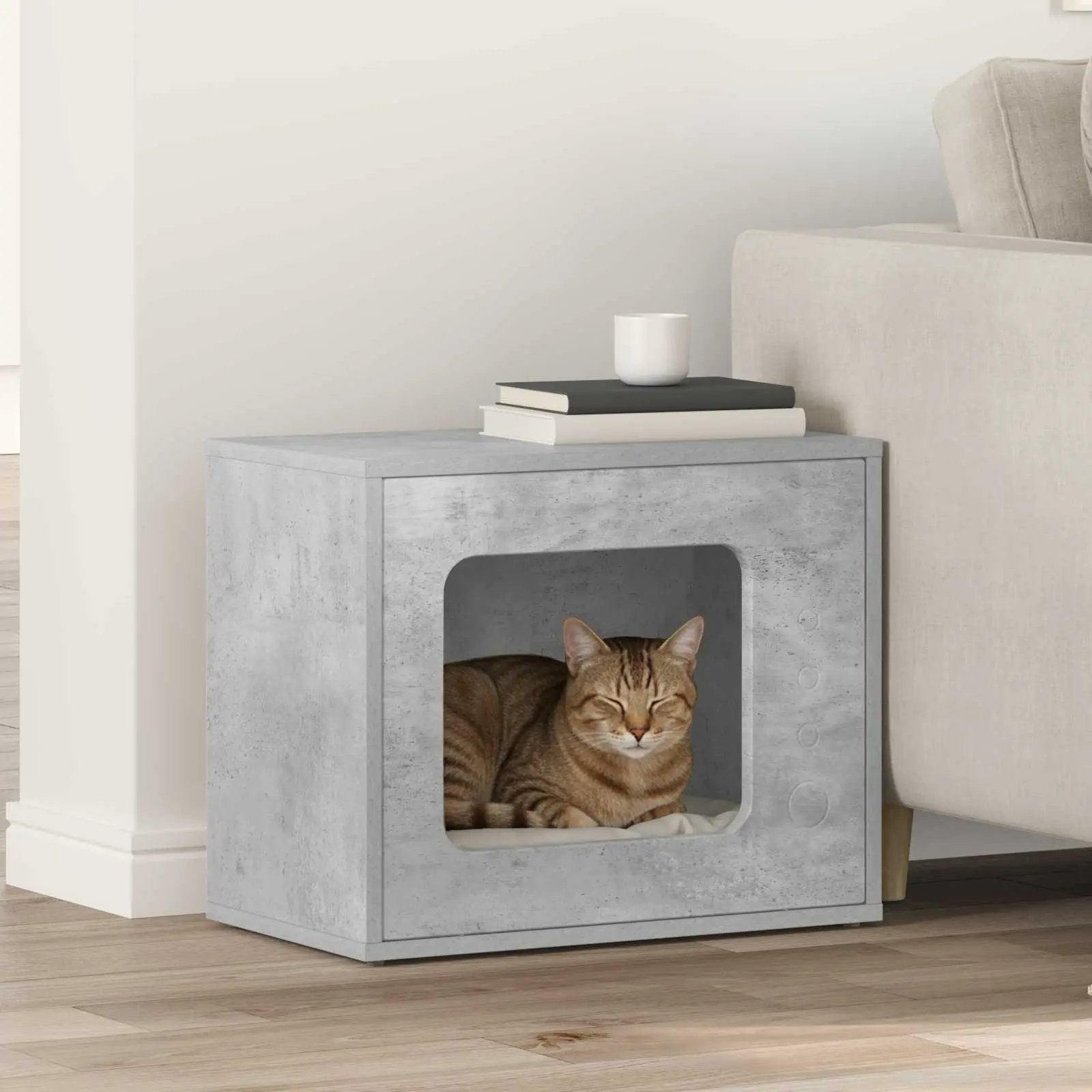 vidaXL vidaXL Cat House White 51 x 30 x 42 cm Engineered Wood - Cat House