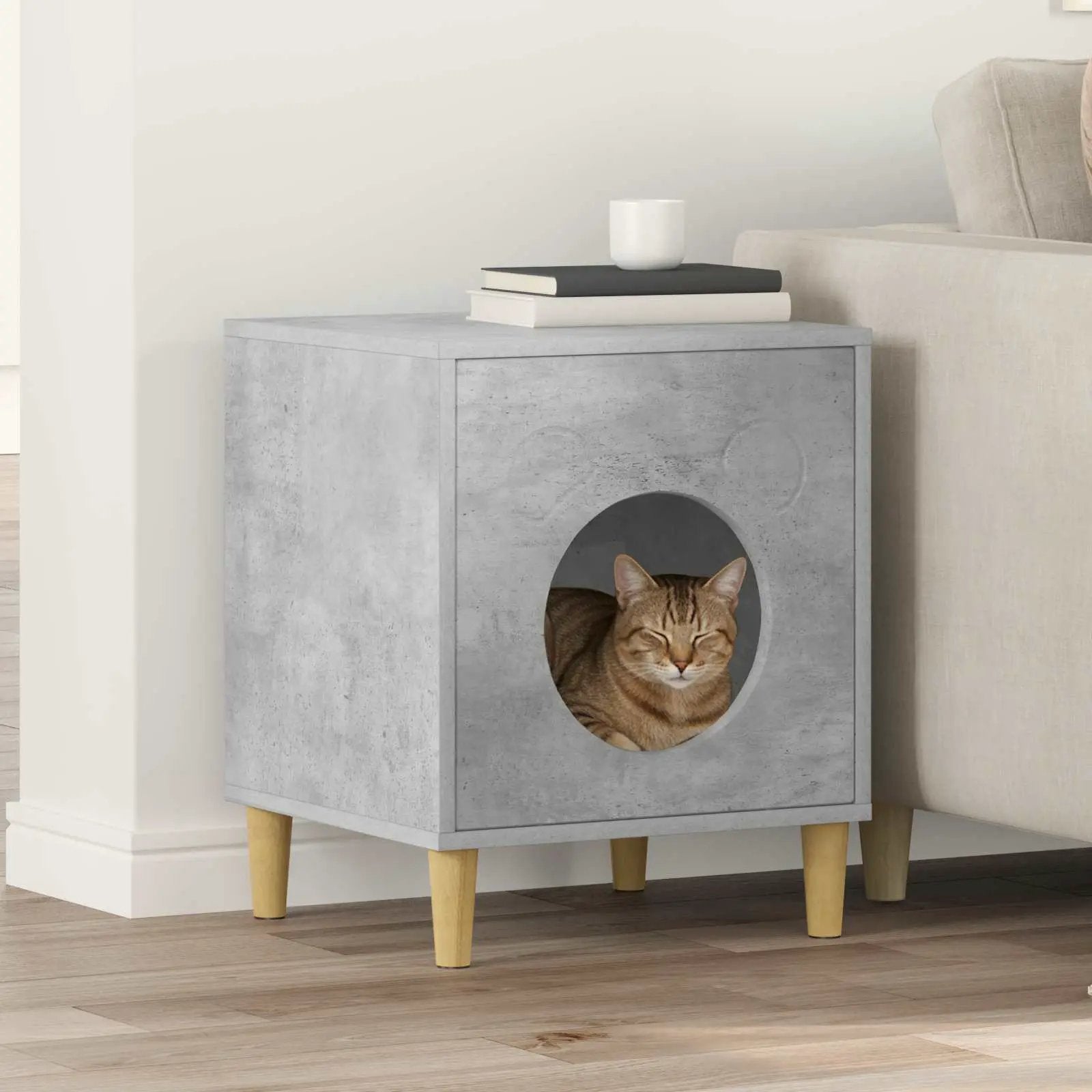vidaXL vidaXL Cat House White 42.5 x 40 x 53 cm Engineered Wood - Cat House