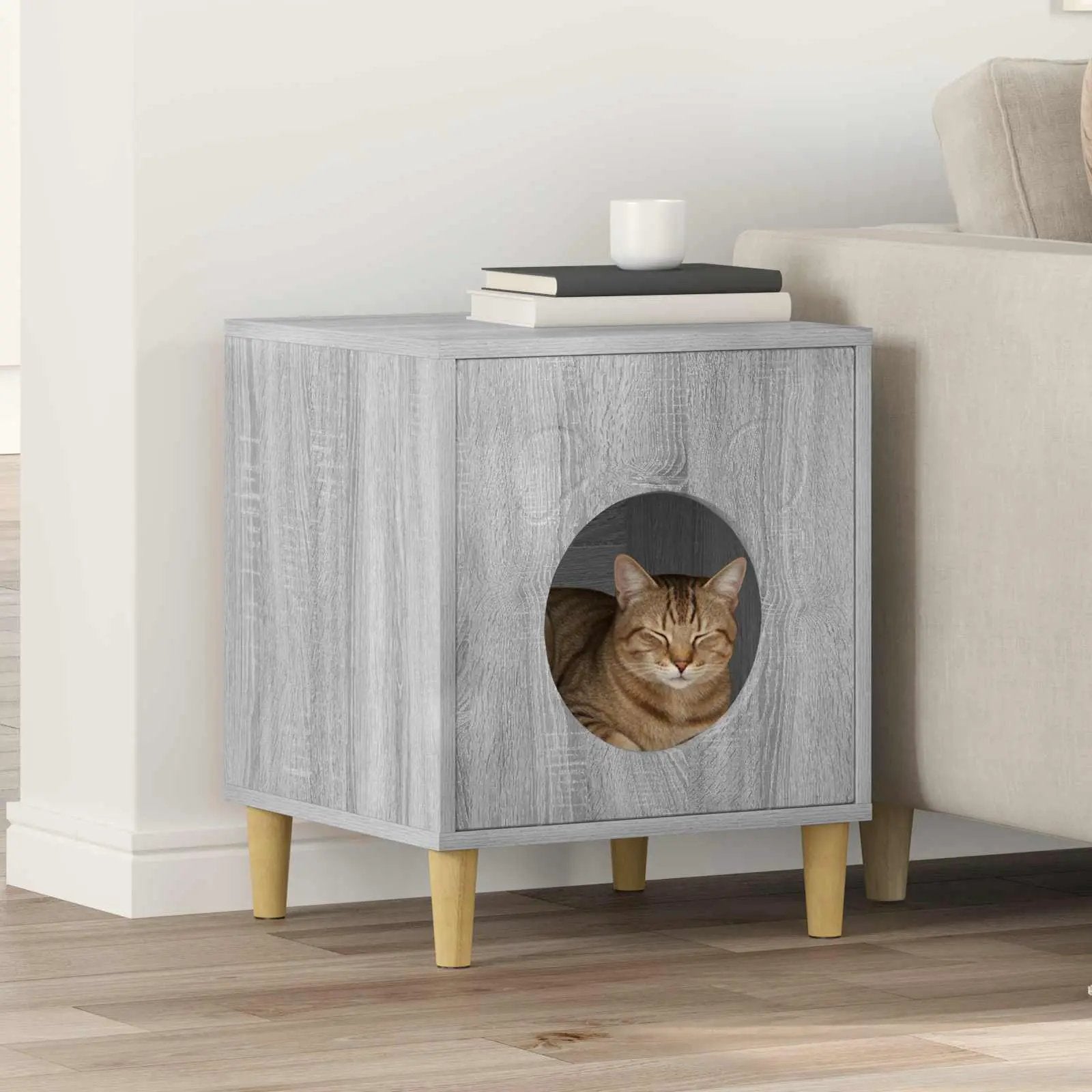 vidaXL vidaXL Cat House White 42.5 x 40 x 53 cm Engineered Wood - Cat House