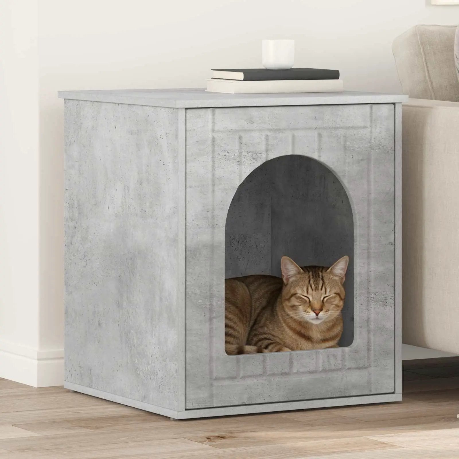 vidaXL vidaXL Cat House White 53 x 52 x 62 cm Engineered Wood - Cat House