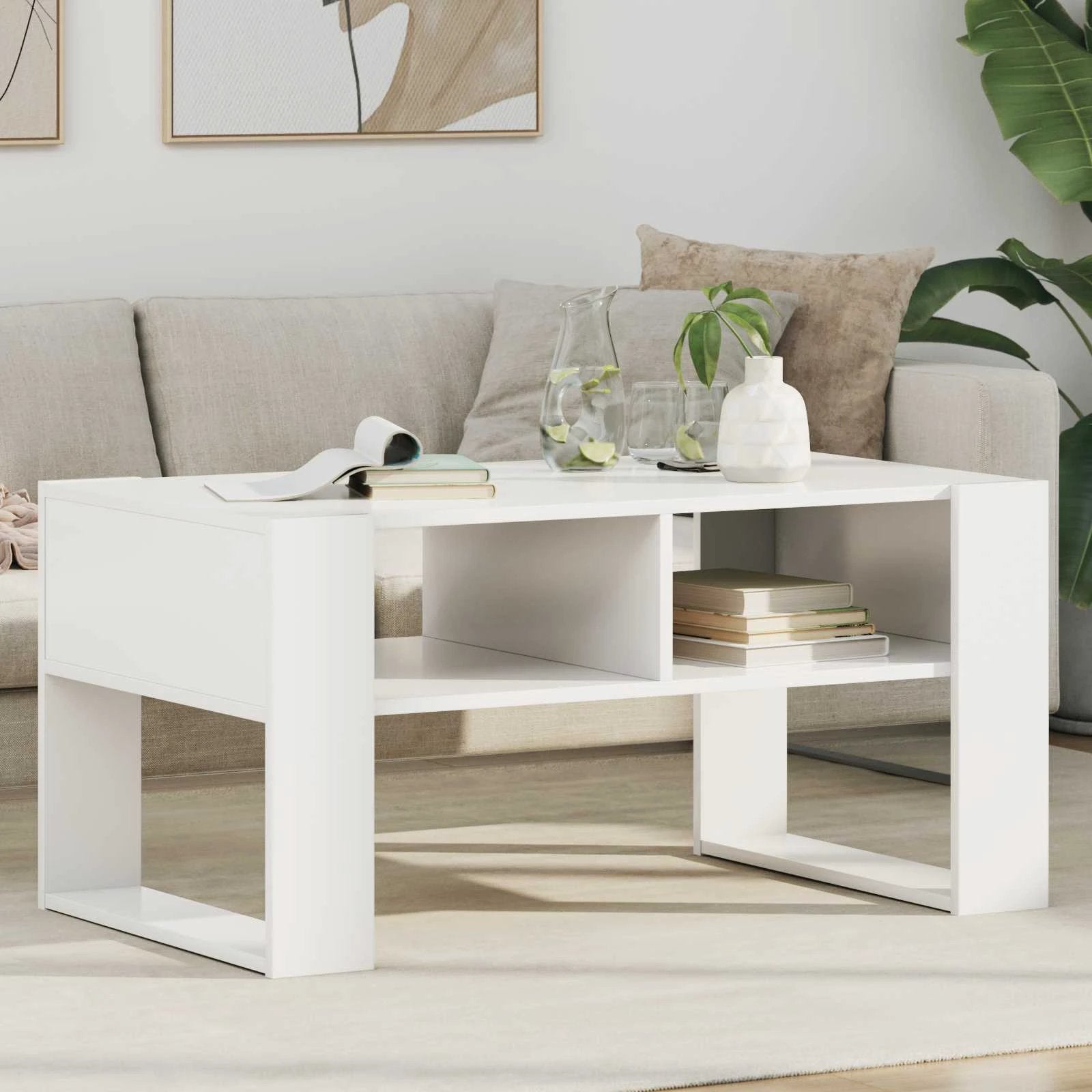 VidaXL Coffee Table 92x53x45 Cm Storage Home by vidaXL