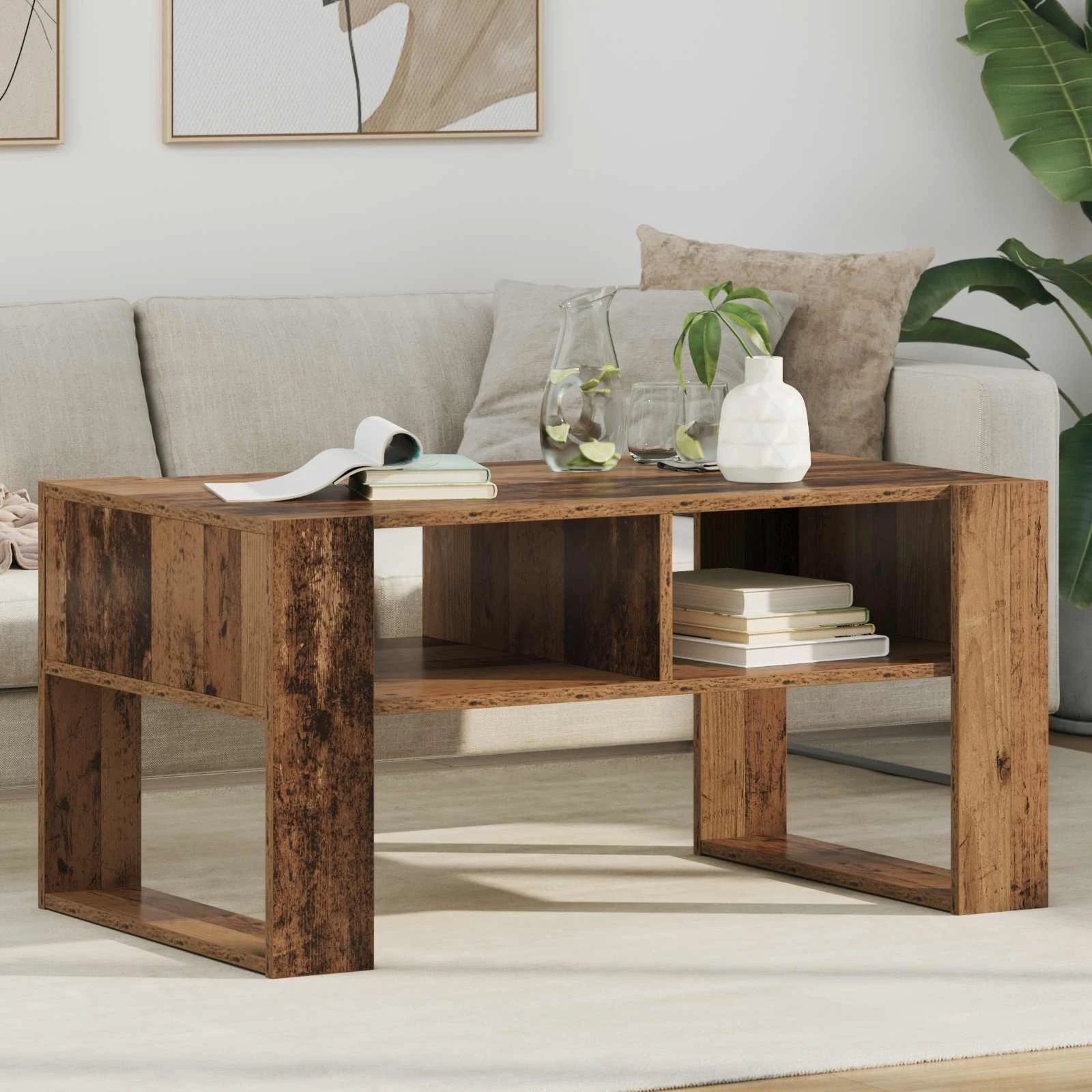 VidaXL Coffee Table 92x53x45 Cm Storage Home by vidaXL