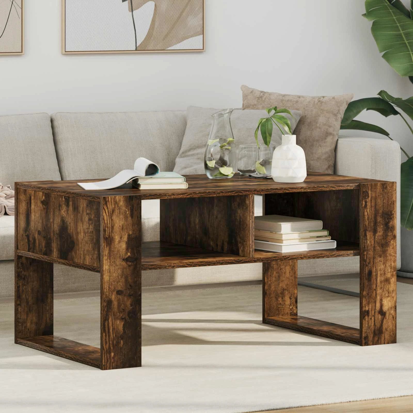 VidaXL Coffee Table 92x53x45 Cm Storage Home by vidaXL