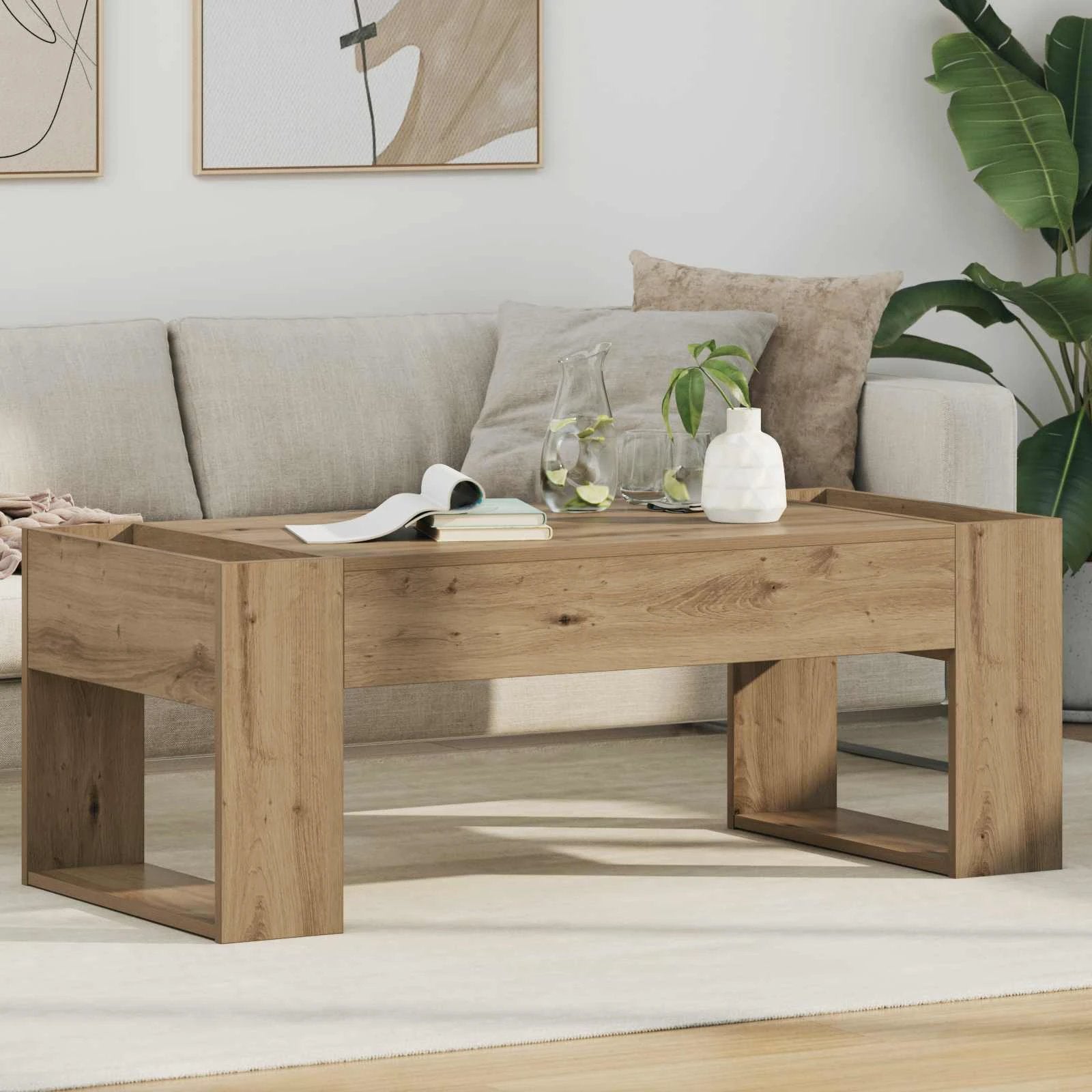 VidaXL Coffee Table 110x50x41 Minimalist Wood by vidaXL