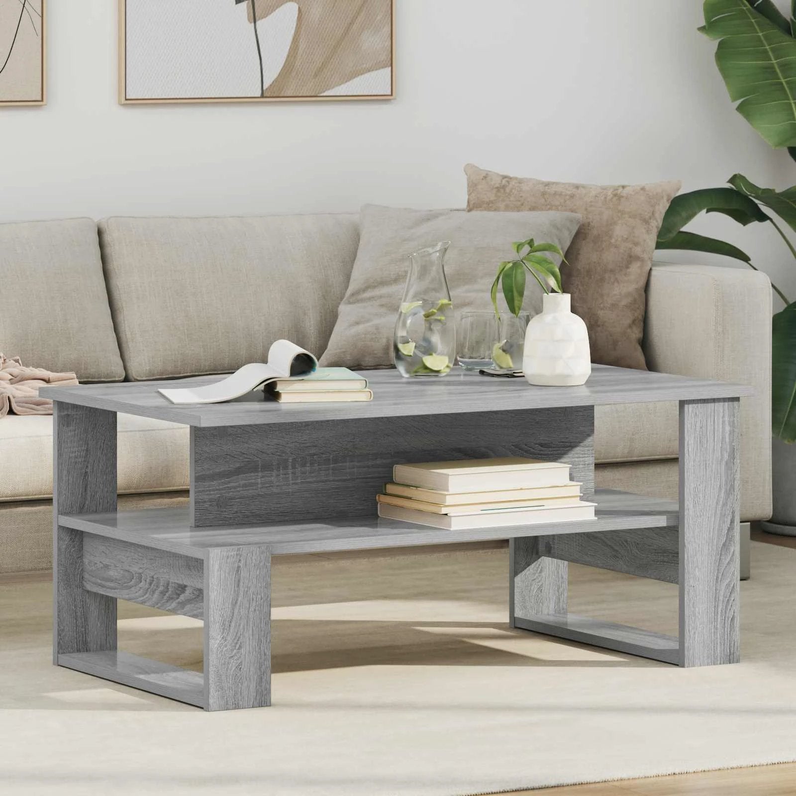vidaXL Coffee Table 90x50x40 Engineered Wood Home by vidaXL