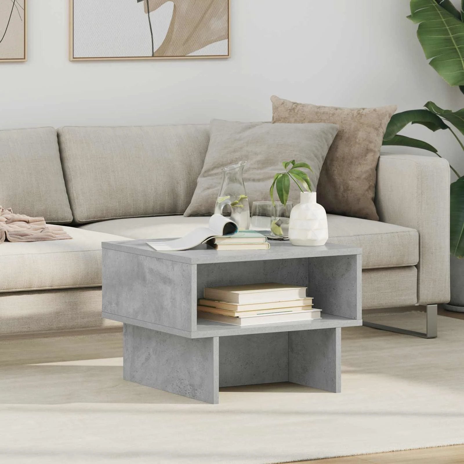 vidaXL VidaXL Coffee Table 80x46x35cm White Wooden Home - Coffee Table