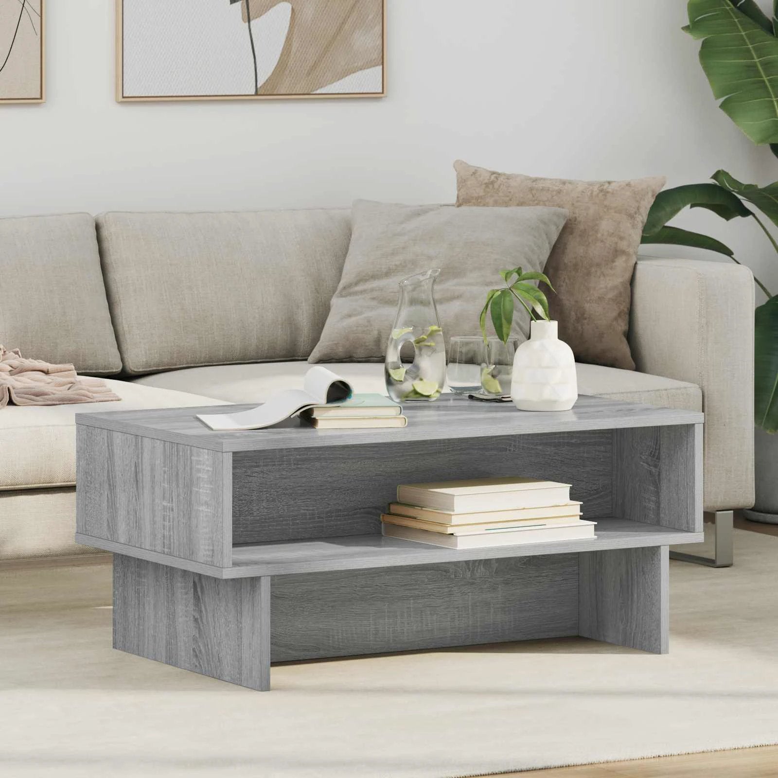 vidaXL VidaXL Coffee Table 80x46x35cm White Wooden Home - Coffee Table