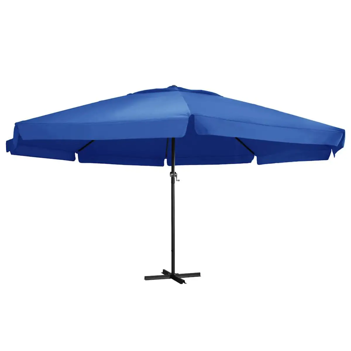 vidaXL vidaXL Garden Parasol with Aluminium Pole 500 cm Black - Parasol