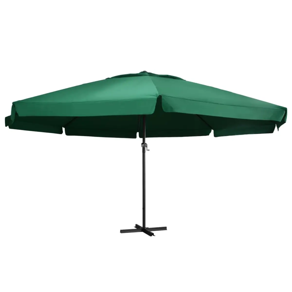vidaXL vidaXL Garden Parasol with Aluminium Pole 500 cm Black - Parasol