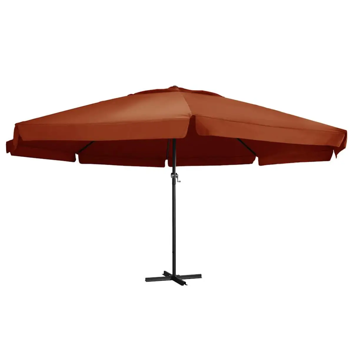 vidaXL vidaXL Garden Parasol with Aluminium Pole 500 cm Black - Parasol