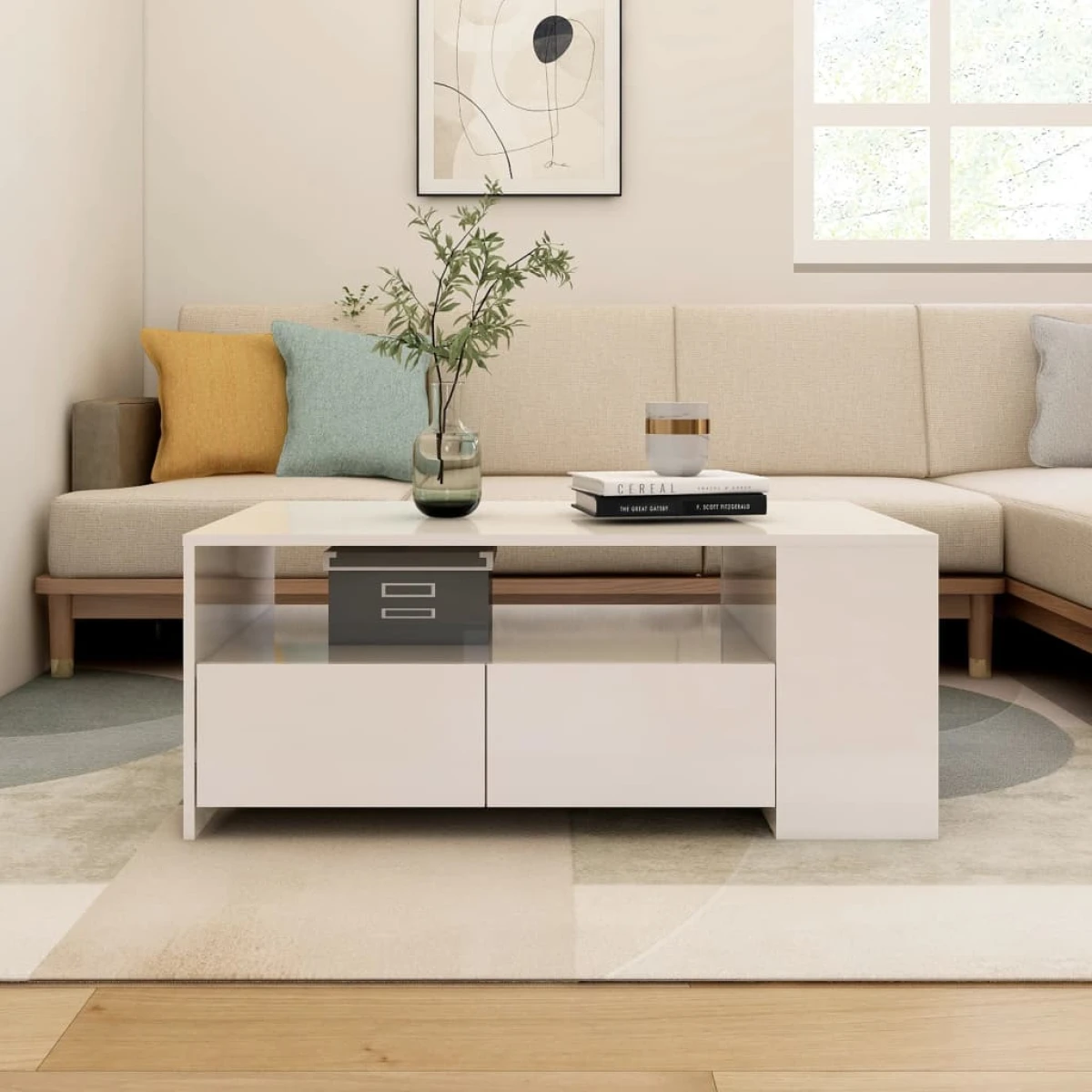 VidaXL CoffeeTable102x55x43.5cmOldWood LivingRoom by vidaXL