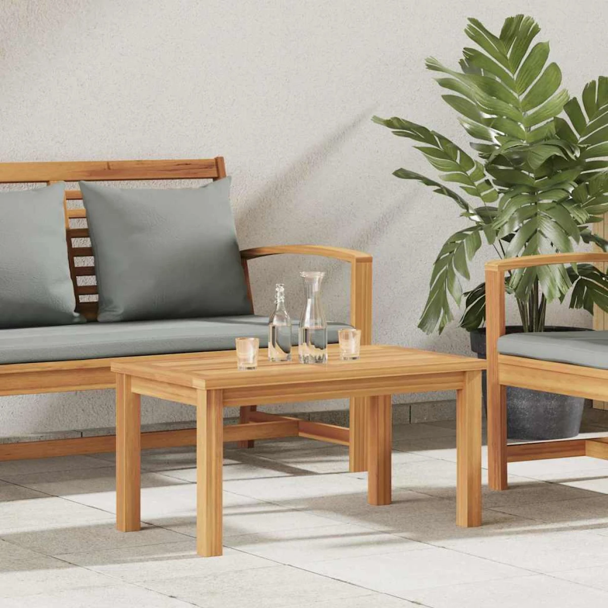 VidaXL Outdoor Coffee Table 45x45x36 Cm Solid Teak Wood For Garden And Patio Use by vidaXL