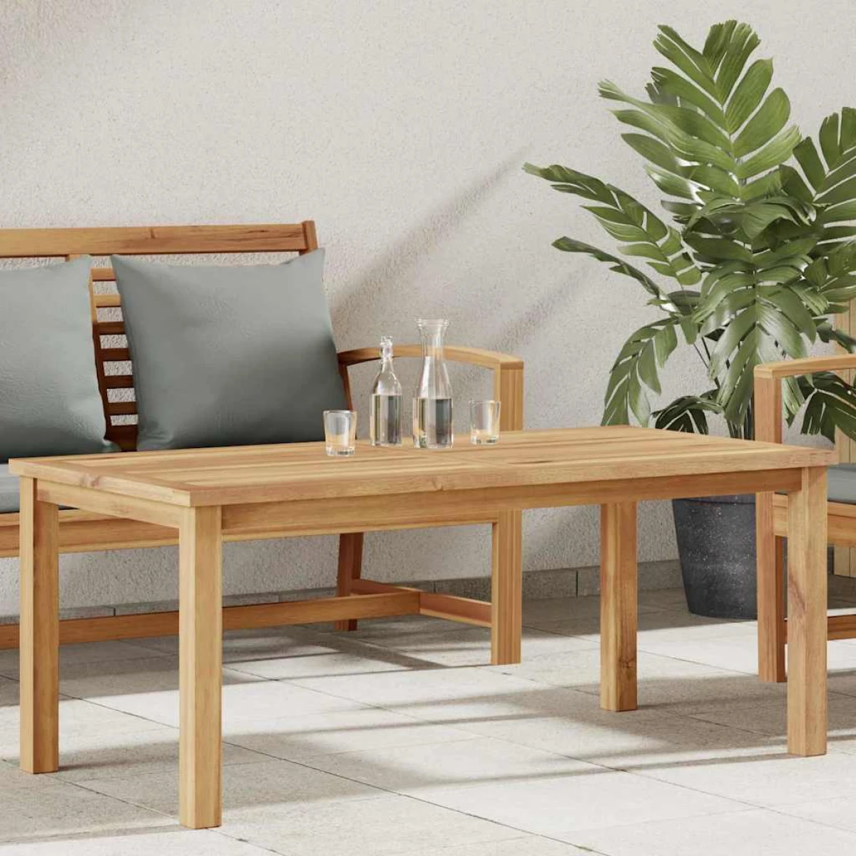 VidaXL Outdoor Coffee Table 45x45x36 Cm Solid Teak Wood For Garden And Patio Use by vidaXL