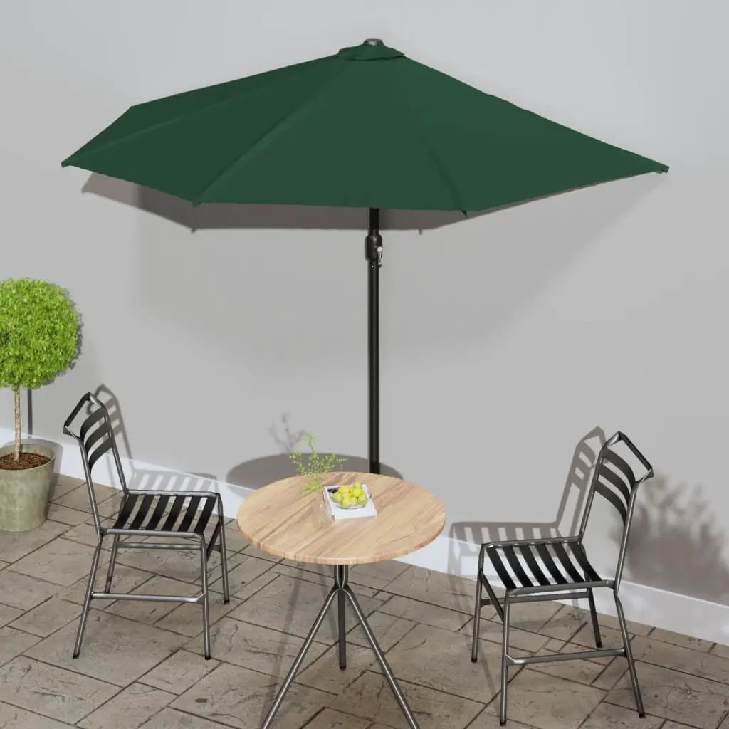 vidaXL vidaXL Garden Parasol with Aluminium Pole Sand 270x144 cm Half - Parasol