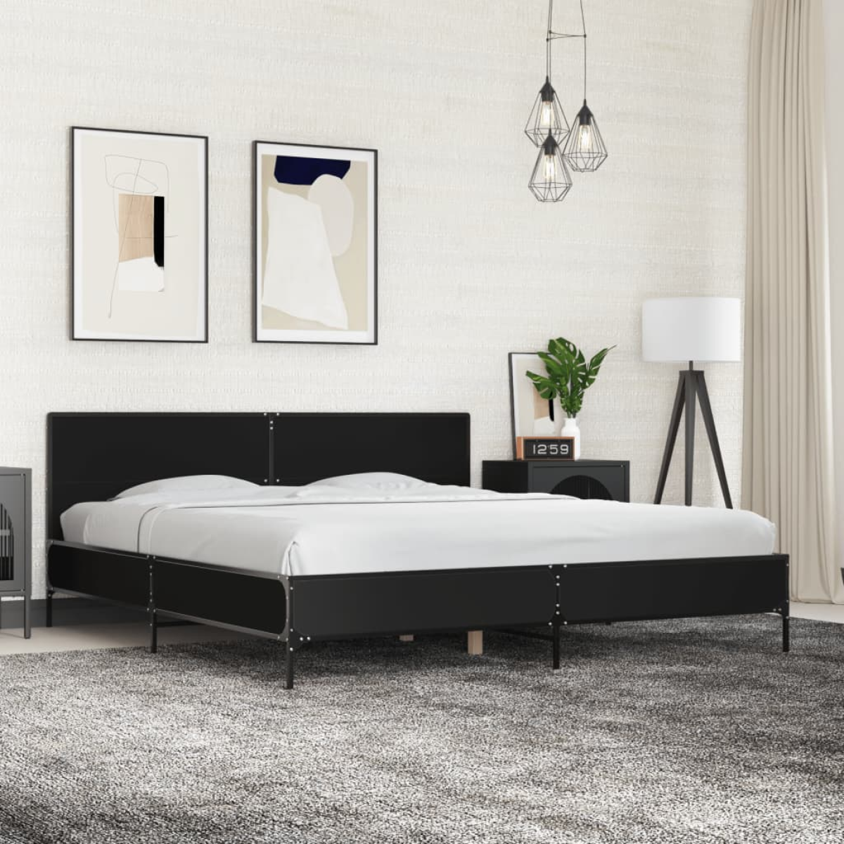 vidaXL Bed Frame without Mattress Black 90x200 cm - from vidaXL