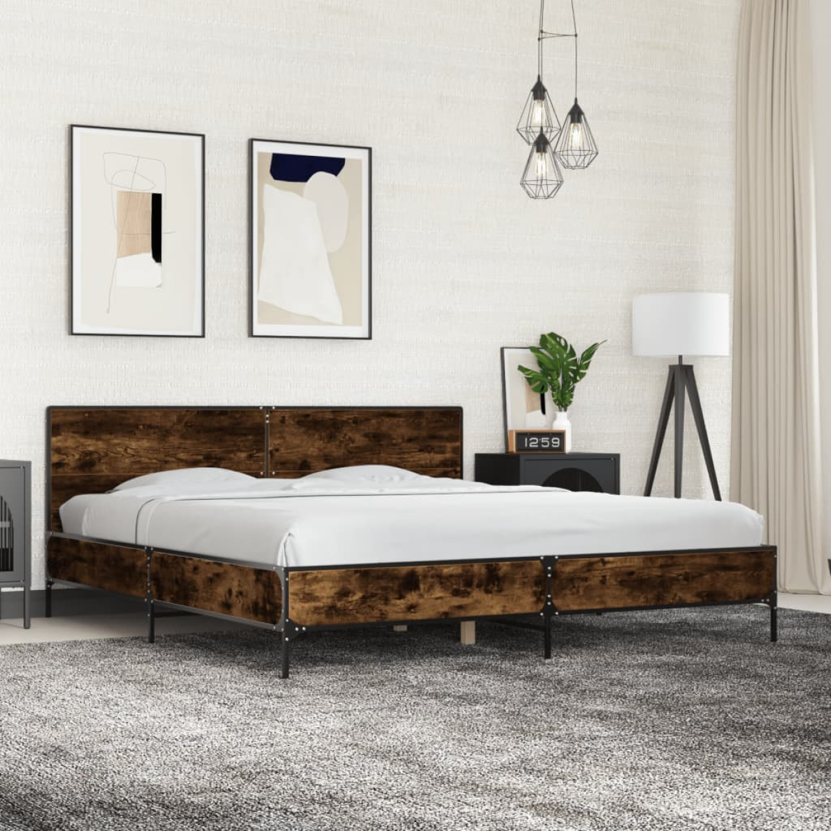 vidaXL Bed Frame without Mattress Black 90x200 cm - from vidaXL