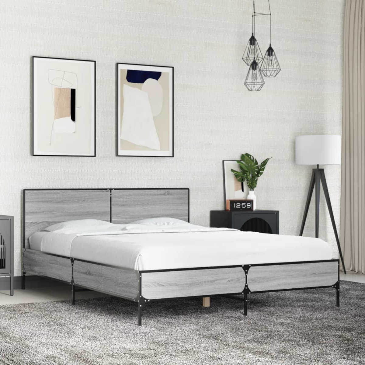 vidaXL Bed Frame without Mattress Black 90x200 cm - from vidaXL