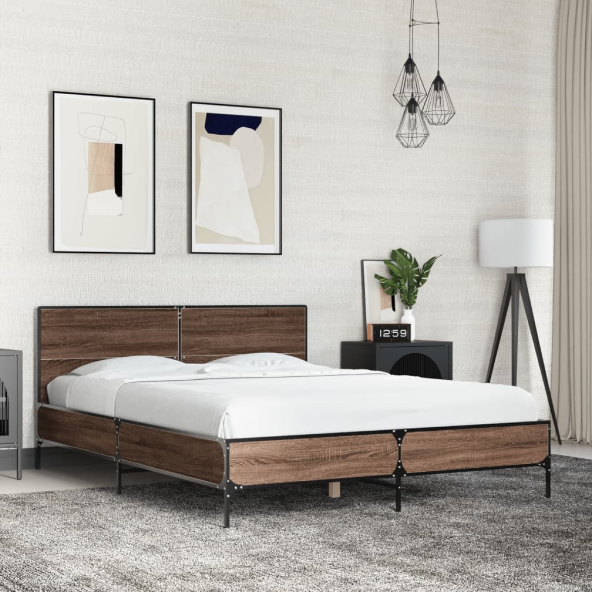 vidaXL Bed Frame without Mattress Black 90x200 cm - from vidaXL