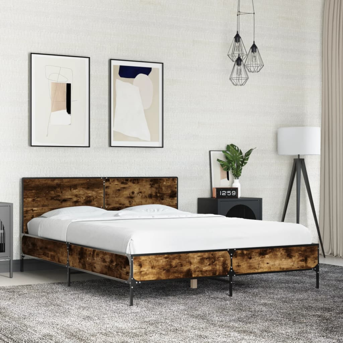 vidaXL Bed Frame without Mattress Black 90x200 cm - from vidaXL