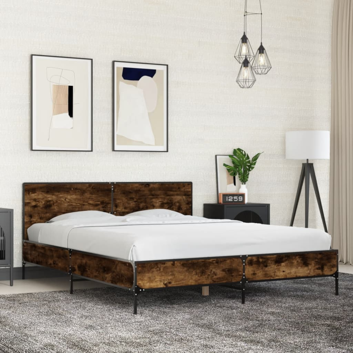 vidaXL Bed Frame without Mattress Black 90x200 cm - from vidaXL