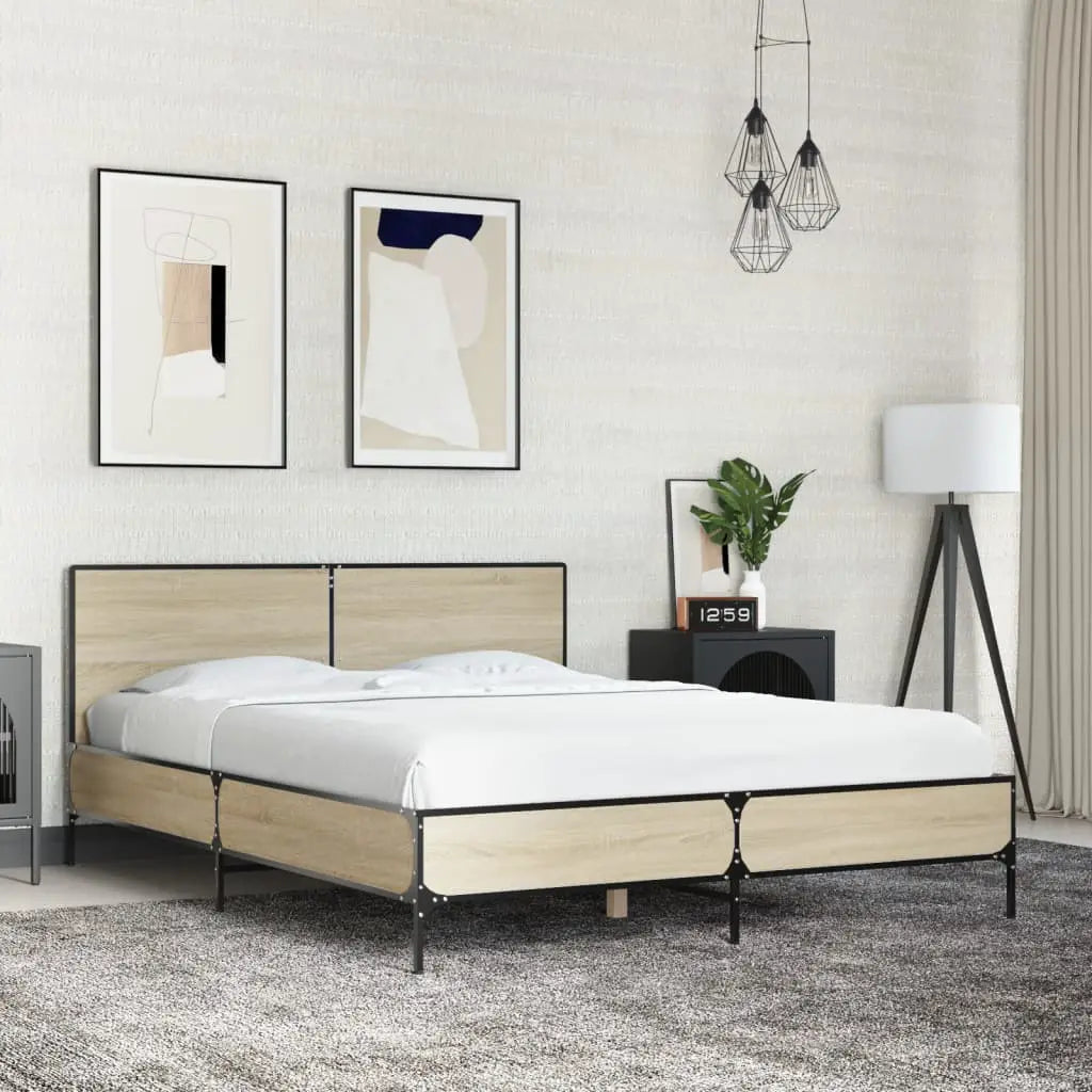 vidaXL Bed Frame without Mattress Black 90x200 cm - from vidaXL