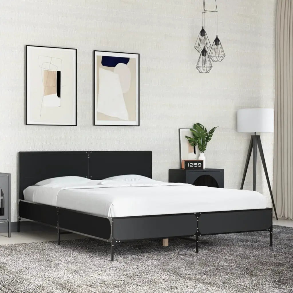 vidaXL Bed Frame without Mattress Black 90x200 cm - from vidaXL