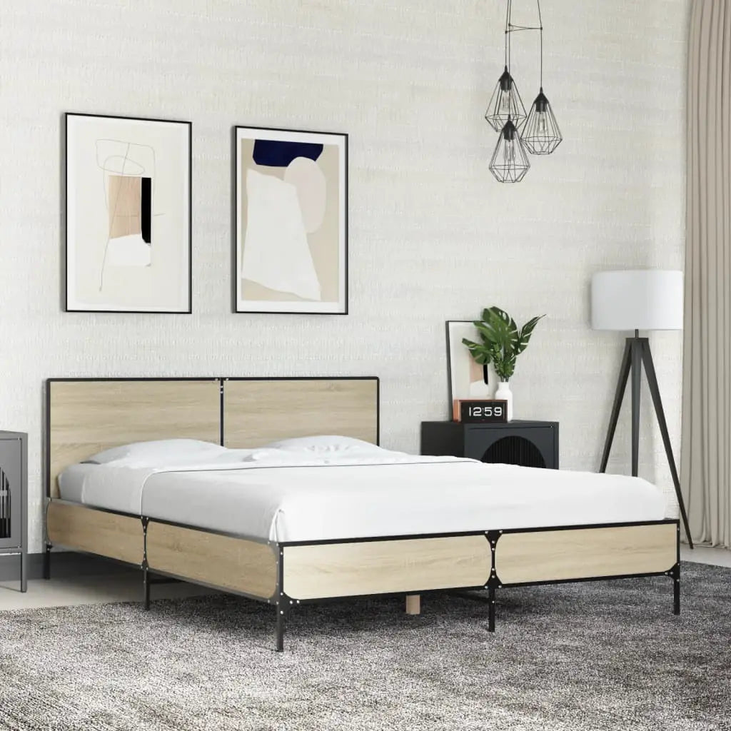 vidaXL Bed Frame without Mattress Black 90x200 cm - from vidaXL