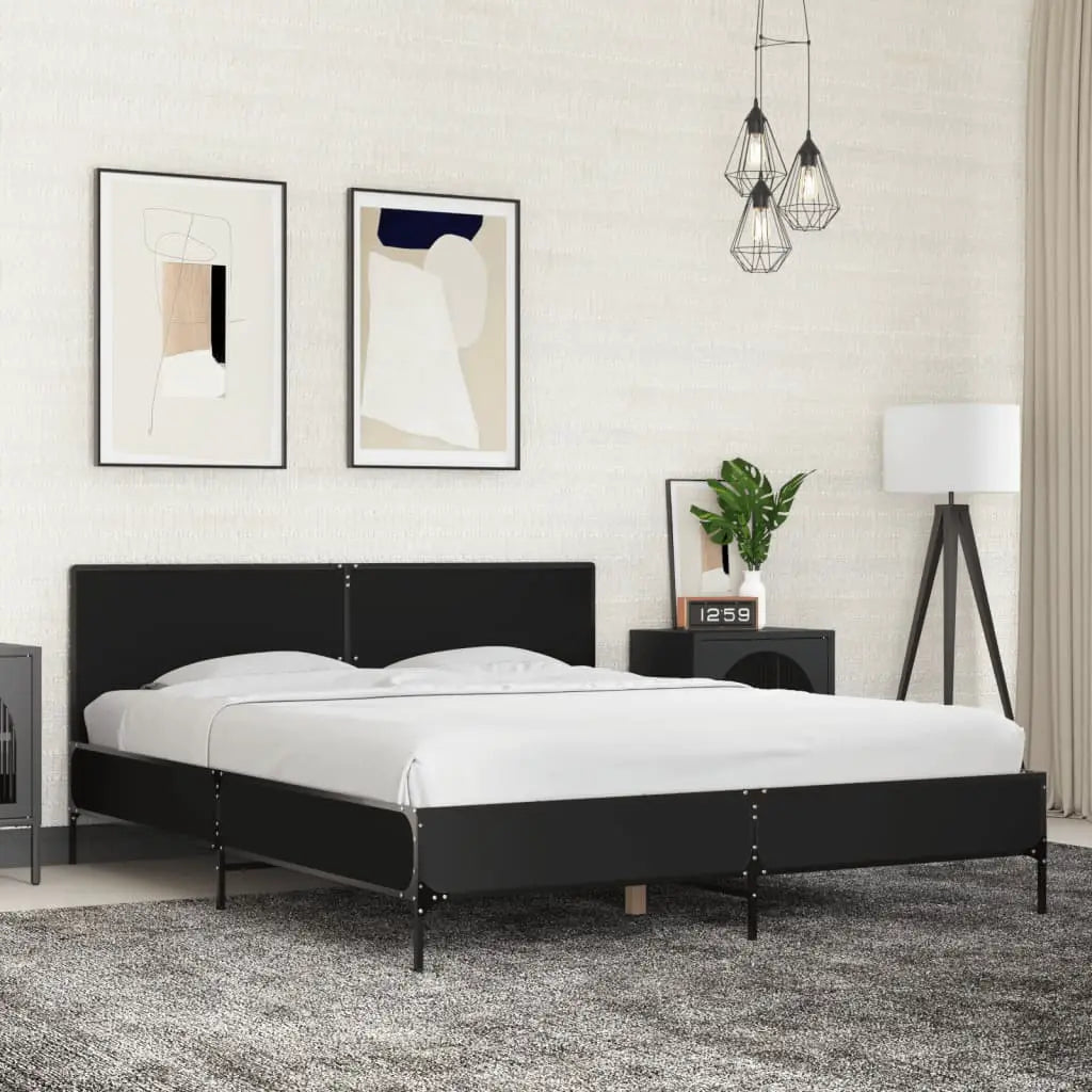 vidaXL Bed Frame without Mattress Black 90x200 cm - from vidaXL