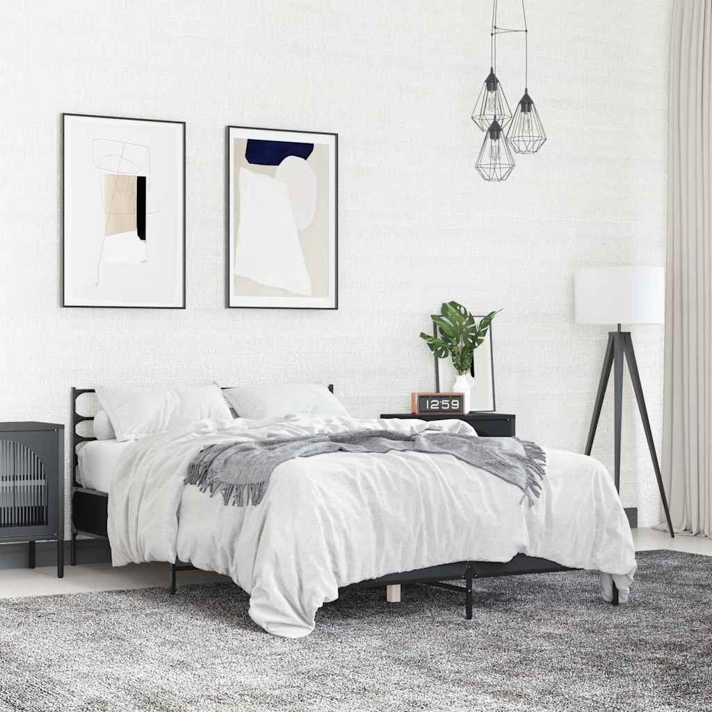 vidaXL Bed Frame without Mattress Black 90x200 cm - from vidaXL