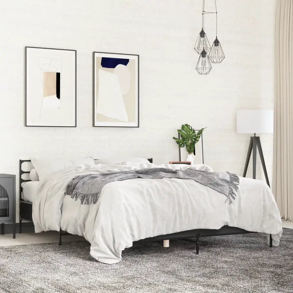 vidaXL Bed Frame without Mattress Black 90x200 cm - from vidaXL