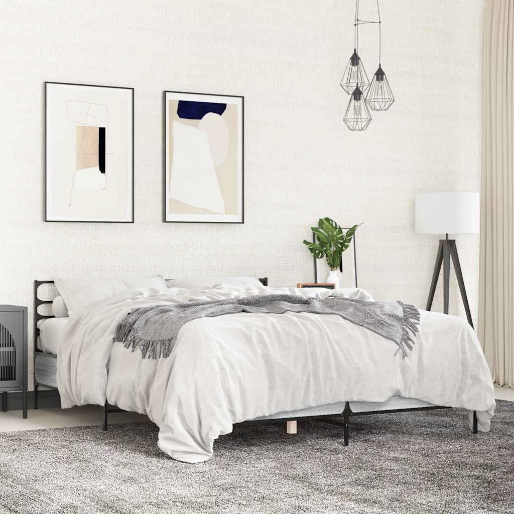 vidaXL Bed Frame without Mattress Black 90x200 cm - from vidaXL