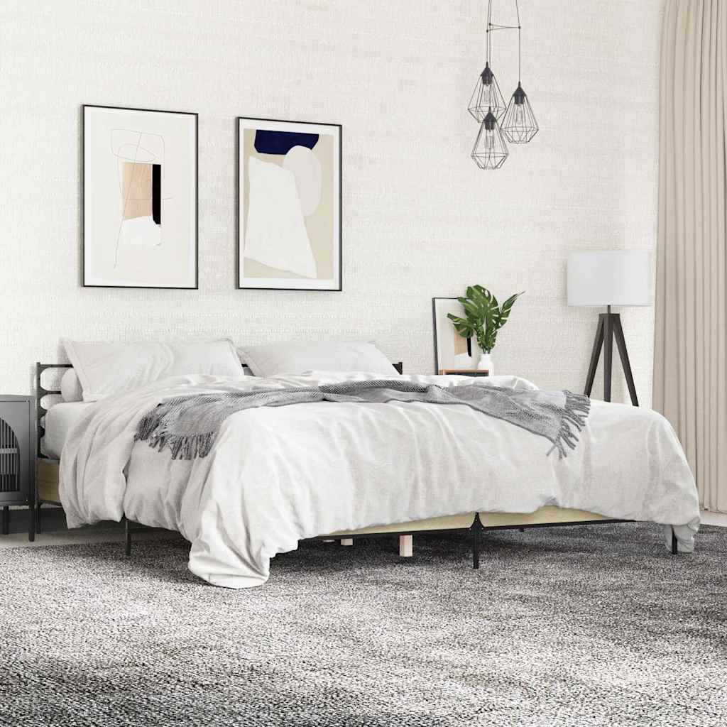 vidaXL Bed Frame without Mattress Black 90x200 cm - from vidaXL