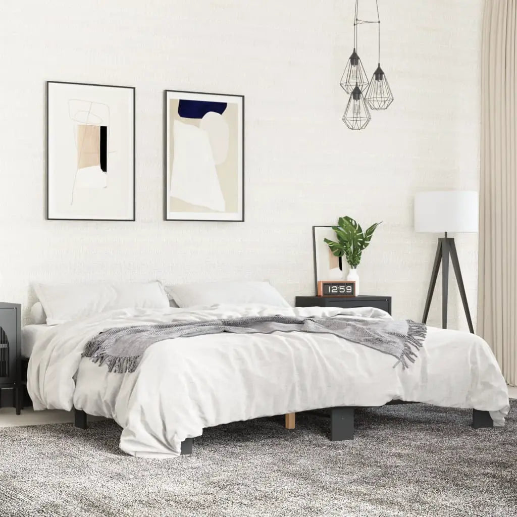 vidaXL Bed Frame without Mattress Black 140x200 cm - from vidaXL