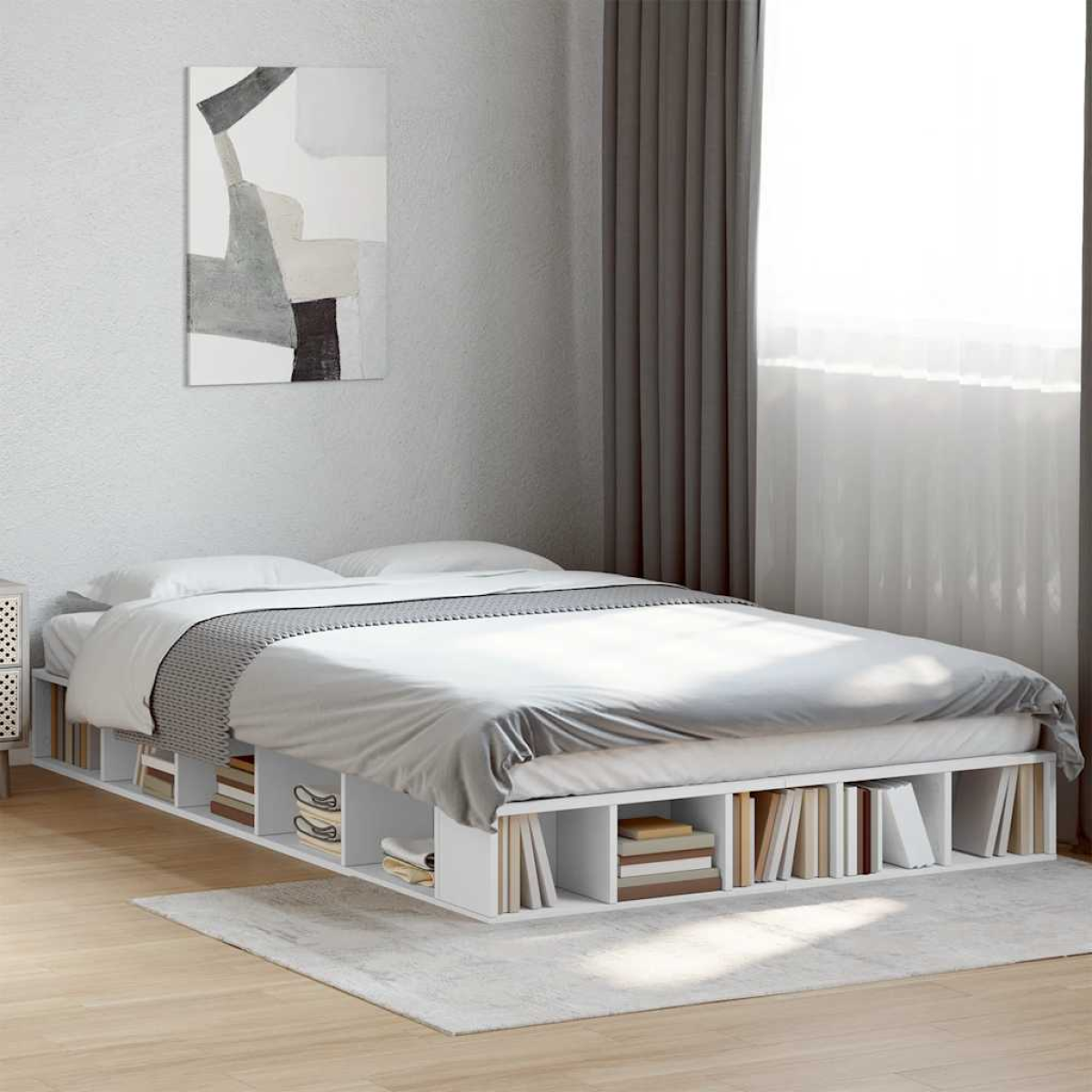 vidaXL Bed Frame without Mattress White 200x200 cm - from vidaXL