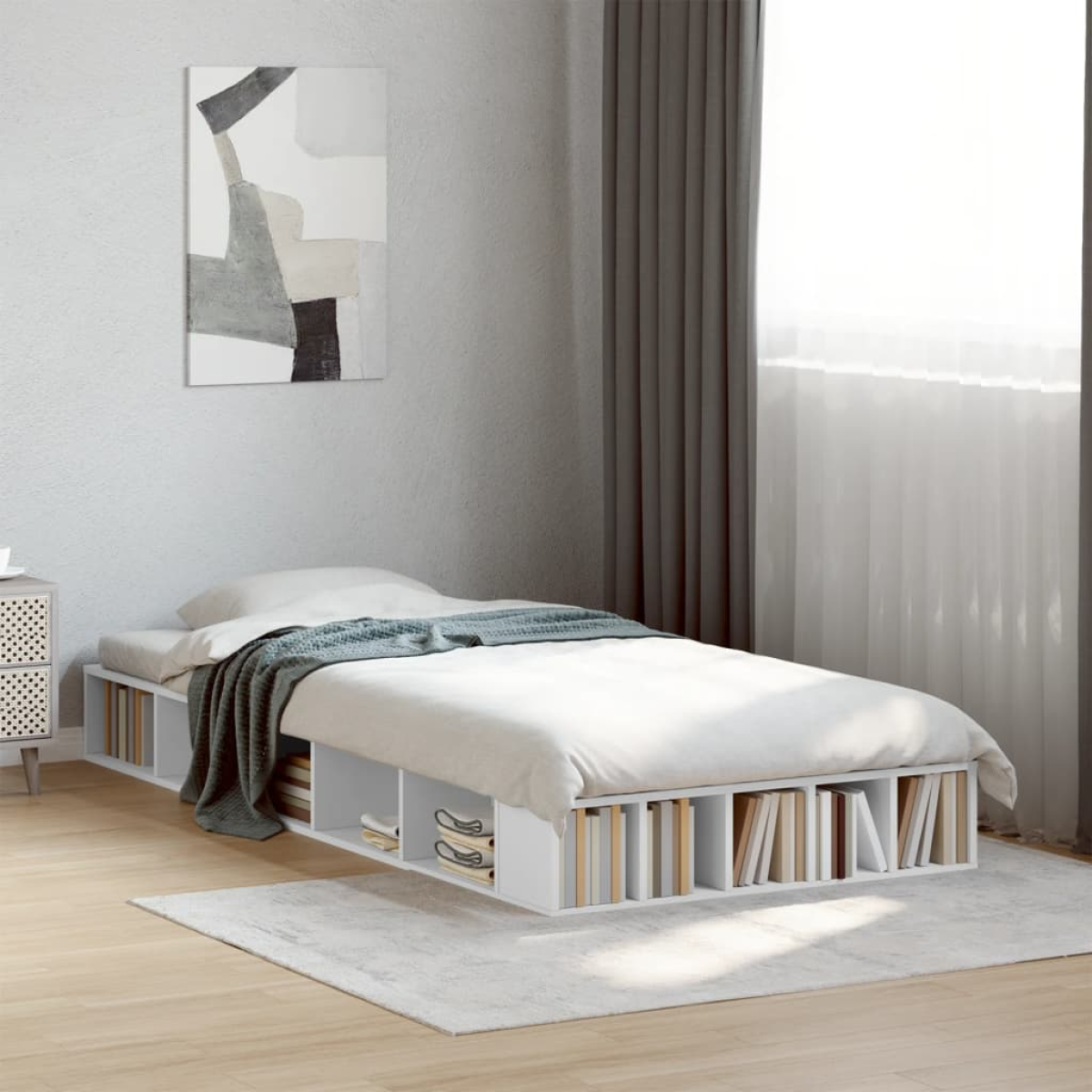 vidaXL Bed Frame without Mattress White 200x200 cm - from vidaXL
