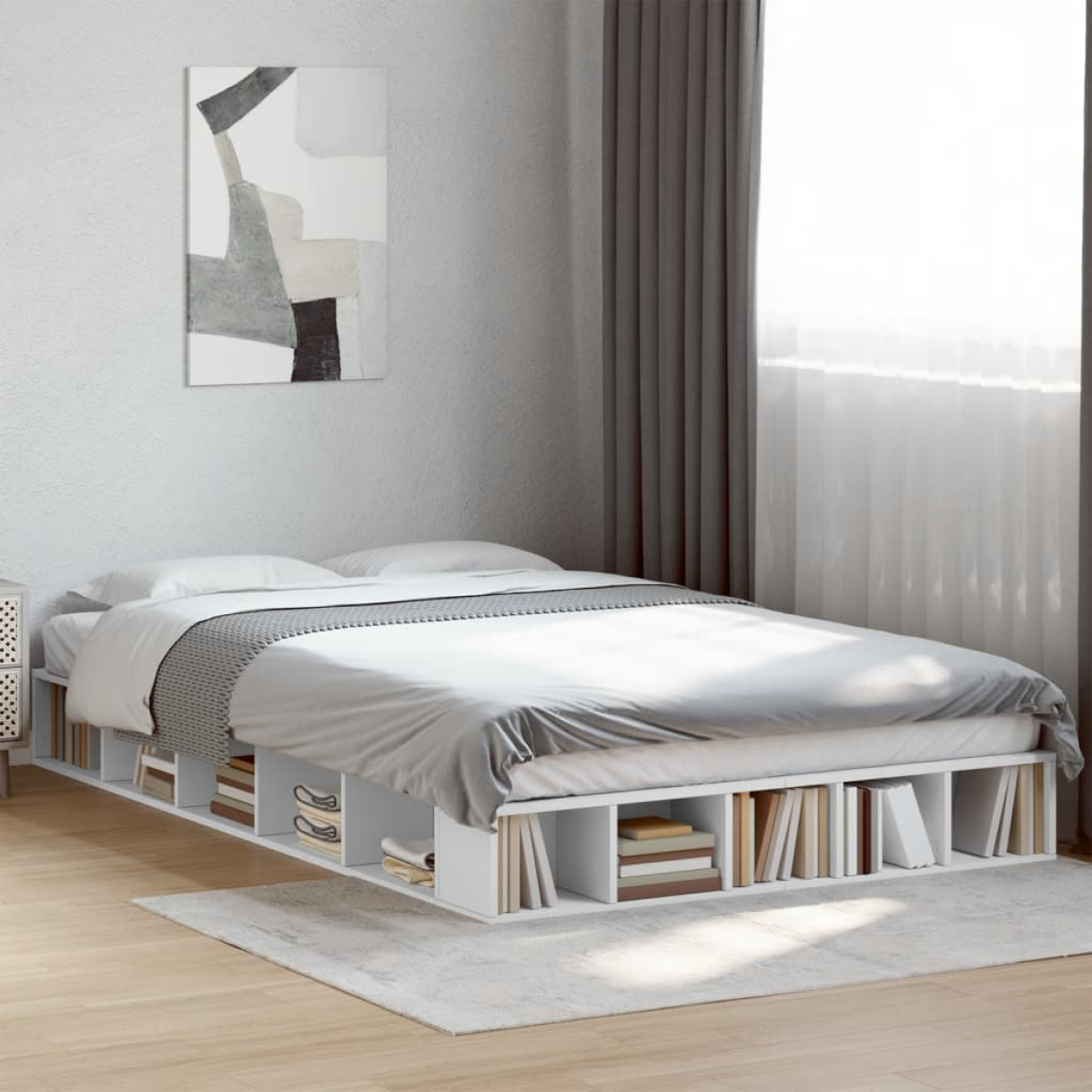 vidaXL Bed Frame without Mattress White 200x200 cm - from vidaXL