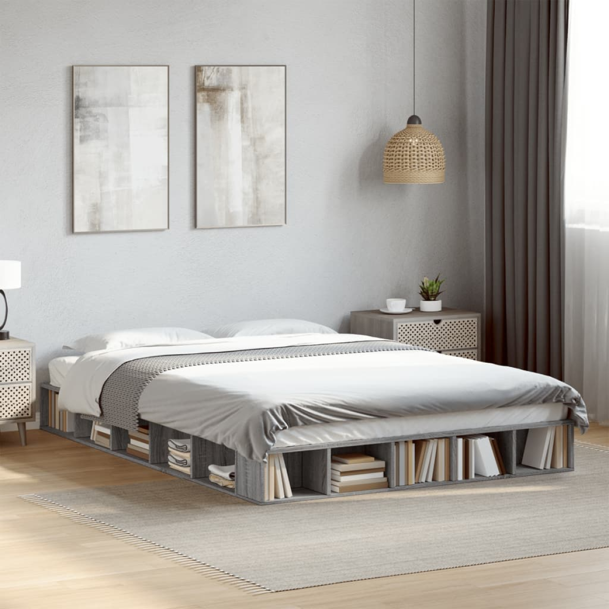 vidaXL Bed Frame without Mattress White 200x200 cm - from vidaXL
