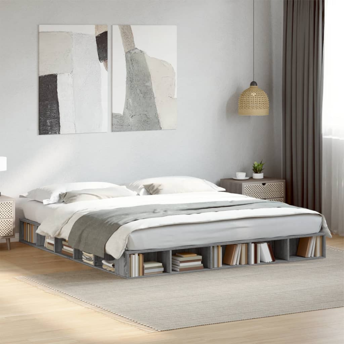 vidaXL Bed Frame without Mattress White 200x200 cm - from vidaXL