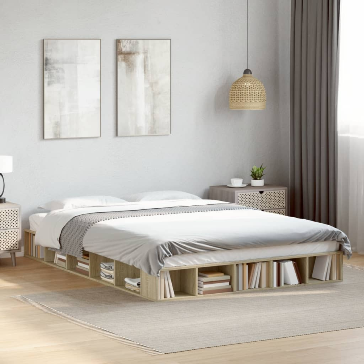 vidaXL Bed Frame without Mattress White 200x200 cm - from vidaXL