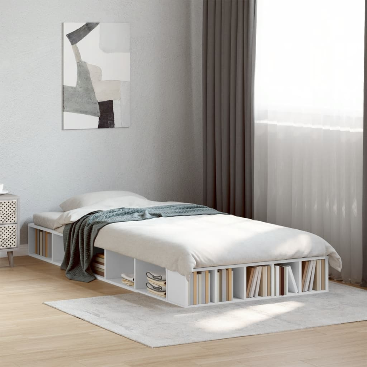 vidaXL Bed Frame without Mattress White 200x200 cm - from vidaXL