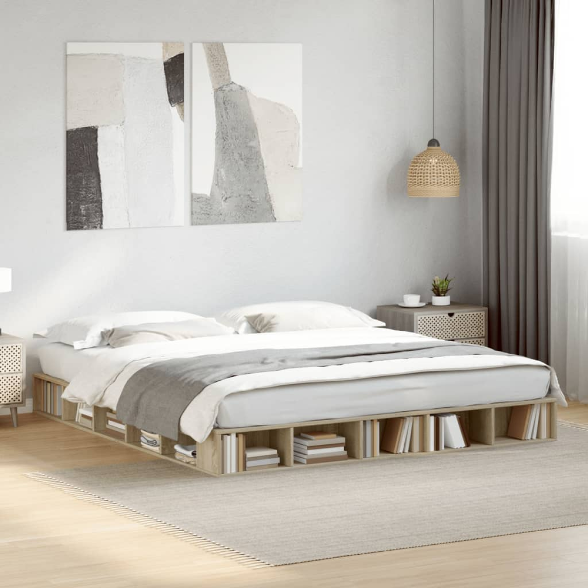 vidaXL Bed Frame without Mattress White 200x200 cm - from vidaXL