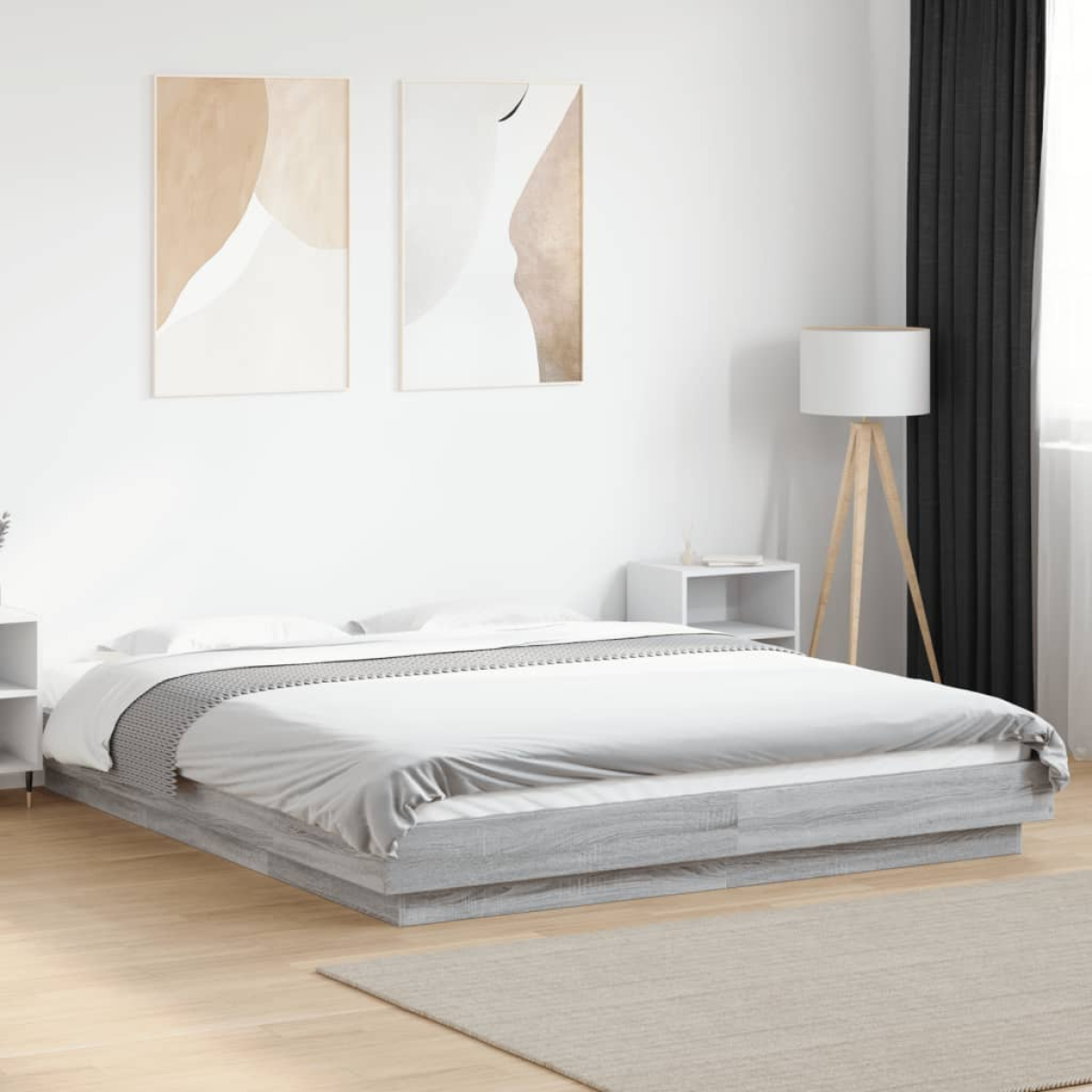 vidaXL Bed Frame without Mattress White 200x200 cm - from vidaXL