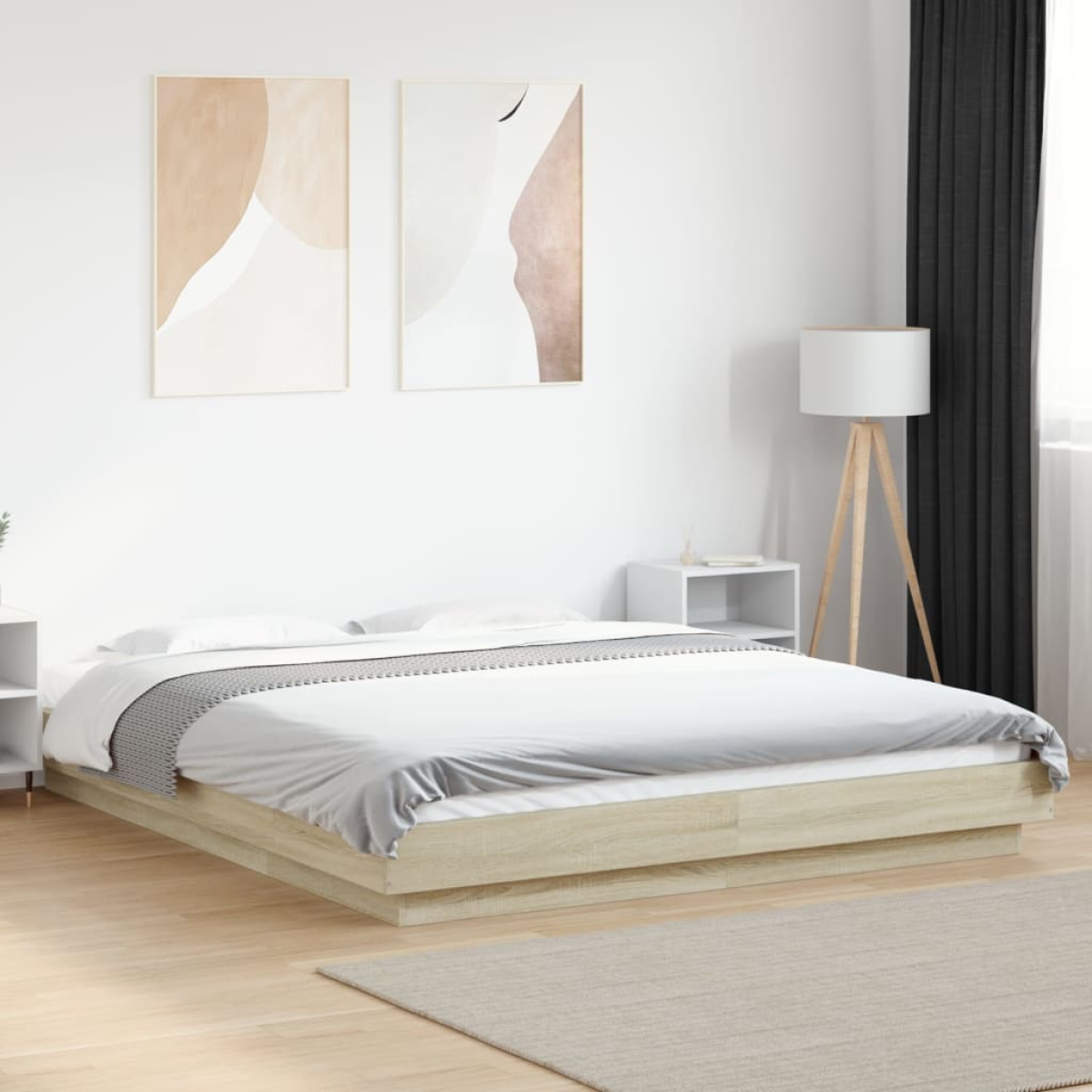 vidaXL Bed Frame without Mattress White 200x200 cm - from vidaXL