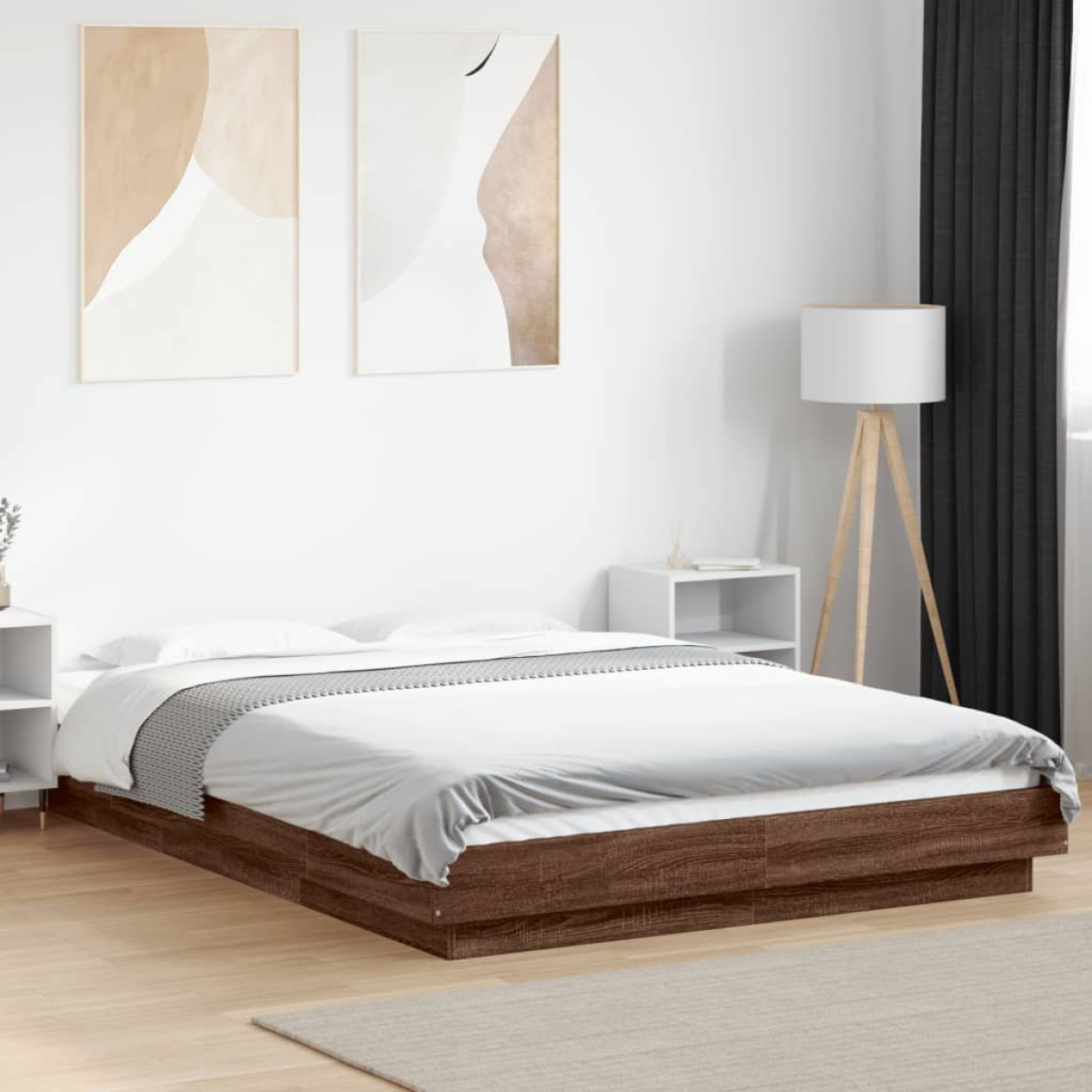 vidaXL Bed Frame without Mattress White 200x200 cm - from vidaXL